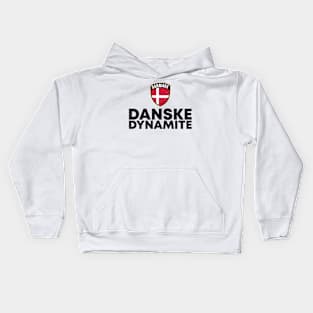 Danske Dynamite Danmark Denmark Black Kids Hoodie